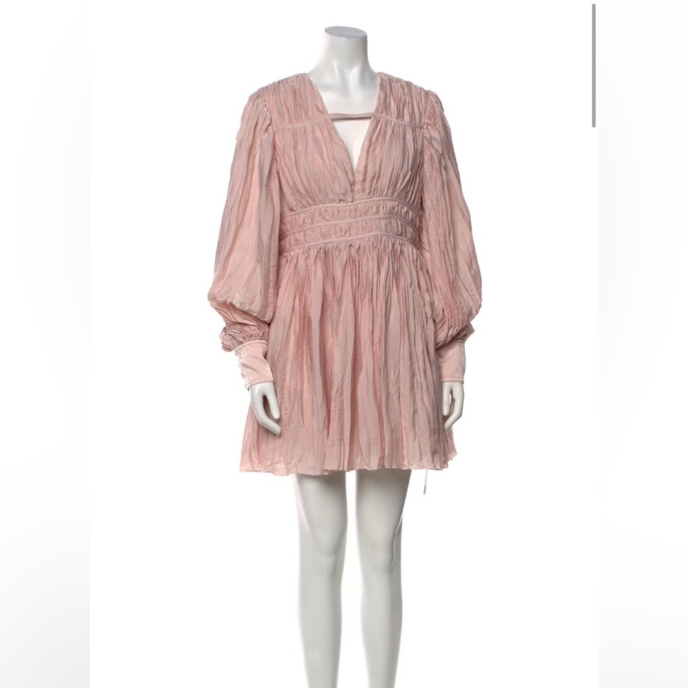 AJE. Pleated mini dress. US size 8. blush pink. Worn once. Price is negotiable:)